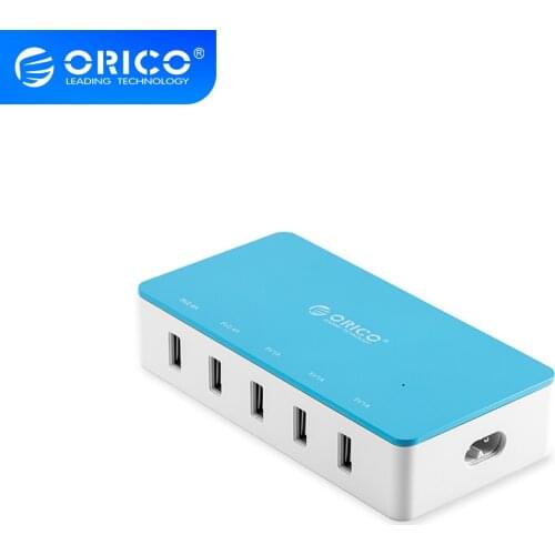ORICO 5 Port Desktop USB Charger Travel Charger Adapter Fast Charging For Smartphone 4 Colors Intelligent Charger Power Socket