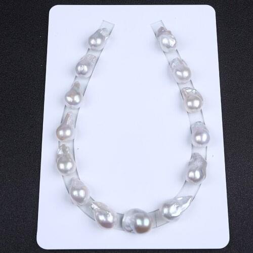 High luster 16-18mm loose white big baroque pearls making necklace earrings