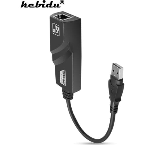 Kebiddu Wired USB 3.0 To Gigabit Ethernet RJ45 LAN 10/100/1000 Mbps Network Adapter Ethernet Network Card For PC