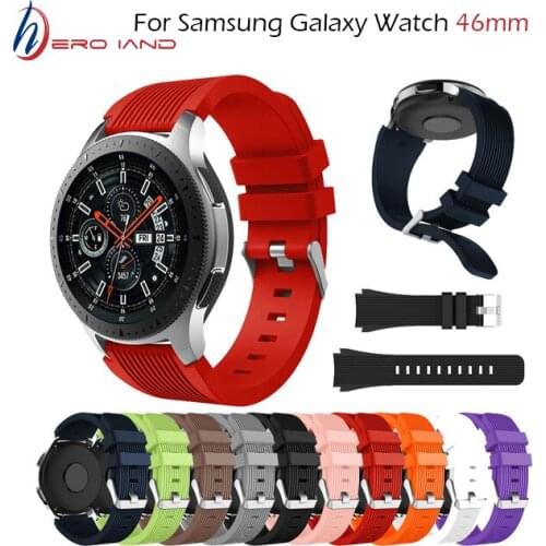 Strap for Samsung Galaxy Watch 46mm Silicone Band 22mm smart watch band Samsung for Gear S3 Classic /S3 Frontier Replacemet