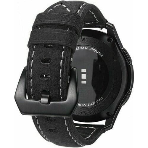 SOONHUA Luxury Leather Watch Bracelet Strap Adjustable Quick Release Pin Wristband Straps For Samsung Galaxy Watch 46mm/42mm