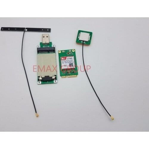 SIMCOM SIM7000E MINI PCIE+USB adapter with SIM card slot +IPEX 4G antenna+IPEX GPS antenna NBIoT<E CAT-M1(eMTC)