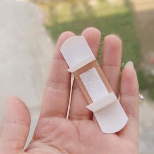 100pcs Breathable Waterproof First Aid Bandage Band Aid Hemostasis Adhesive Wound Dressings Paste Gauze Aid Sterile Stickers