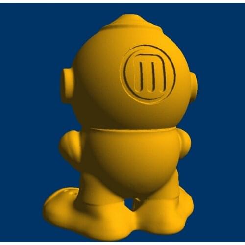 3D model STL CNC computer carving relief Sculpture Cute lovely robot--1