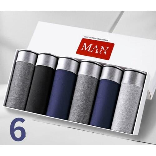 4/6/8pcs/Lot Mens Solid Color Underwear Printed Shorts Boxers Underwear Homme Sexy Breathable Comfortable Soft Men Boxer Shorts