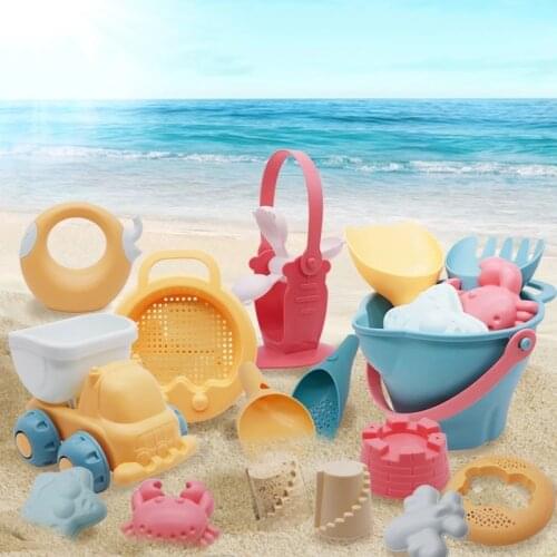 5-17Pcs Baby Beach Game Toys Children Summer Toys Sandbox Set Kit for Play Beach Sand Water Game Play Cart Baby Gift