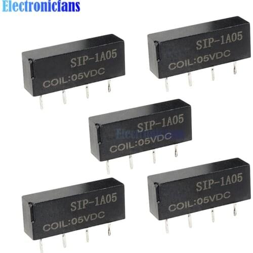 5PCS 5V Relay SIP-1A05 Reed Switch Relay For PAN CHANG Relay 4PIN New