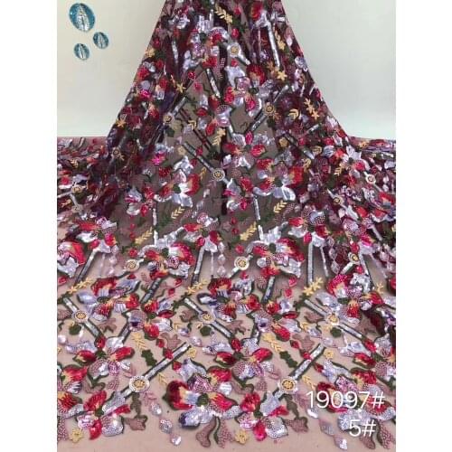 African lace fabric Nigeria sequin lace fabric 2021 ladies high quality French tulle lace fabric D3746
