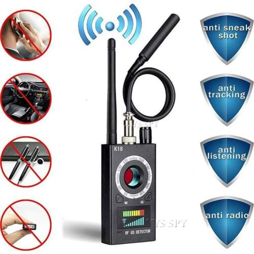 Anti Spy Hidden Camera Detector GPS RF Wireless Signal GSM Audio Bug Finder Pinhole Espia Camara Tracker K18 Scanner Detector