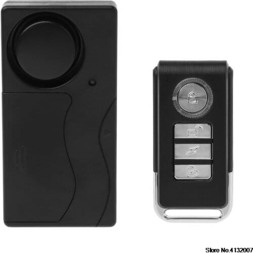 Wireless Remote Control Vibration Alarm Sensor For Car Window Door Home Security