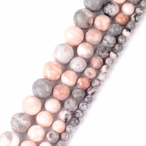 Wholesale Natuarl Round Pink Zebra Jaspers Gem Stone Beads 6 8 10 12mm 15inches Loose Beads Diy Bracelet Necklace Making Jewelry