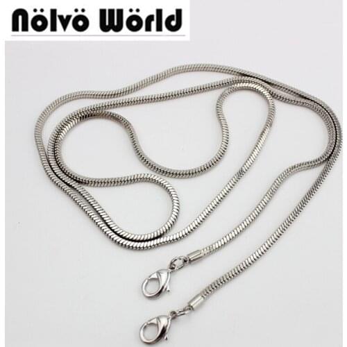 1 piece 115cmX3mm COPPER chain nickel color for replace real leather purse bag accessories chains replacement