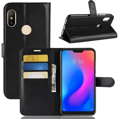 Book Style PU Leather Case Cover for Xiaomi Redmi Note 6 Pro Flip Wallet Phone Bags Cases with Stand for Redmi NOTE 6