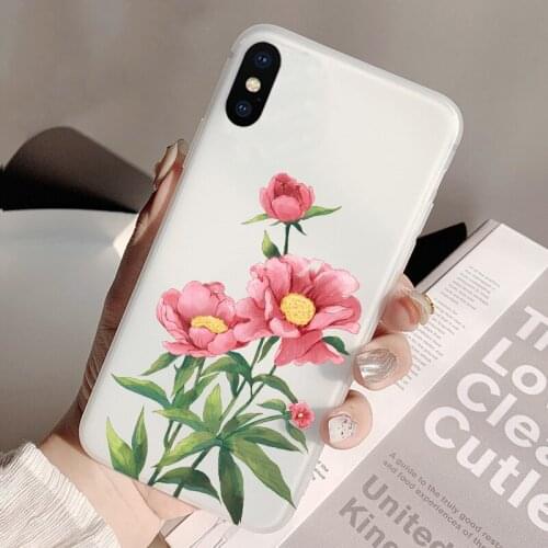 Case For Huawei P30 Lite Pro P40 10i Honor 10 20 9 9X 30i Mate 8A 8S 9C 20E Watercolor Rose Flower Painted Silicone Back Cover