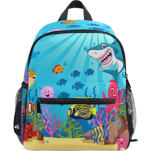 New Funny cartoon sea life Childrens school bag mini backpack for kindergarten boy girl baby kids gift student lovely schoolbag