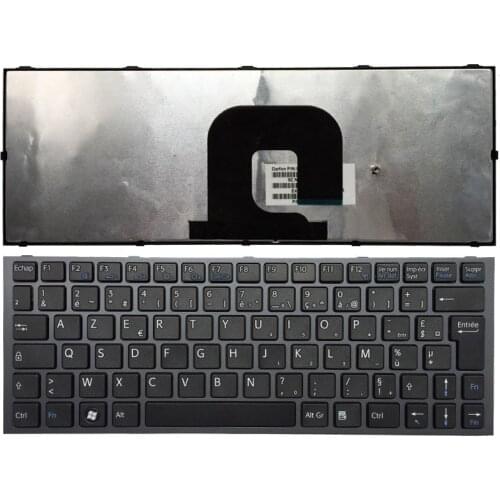 French Laptop keyboard FOR SONY Vaio VPC-YA VPC-YB VPC YA YB VPCYB15JC VPCYB35JC YB15AL Silver/black With frame