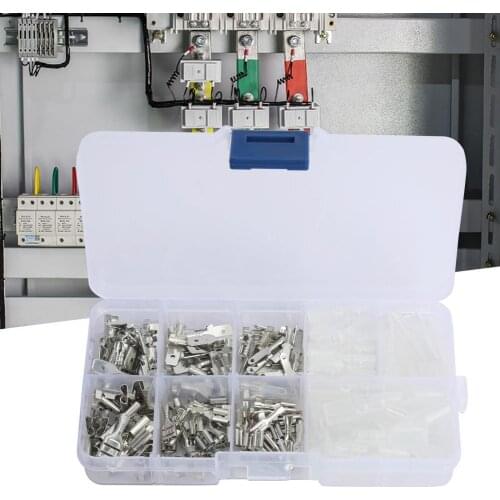 180/PCS Insulated Male Female Electrical Wire Connectors plug spring Insulating Sleeve Assortment Kit Crimp Terminals
