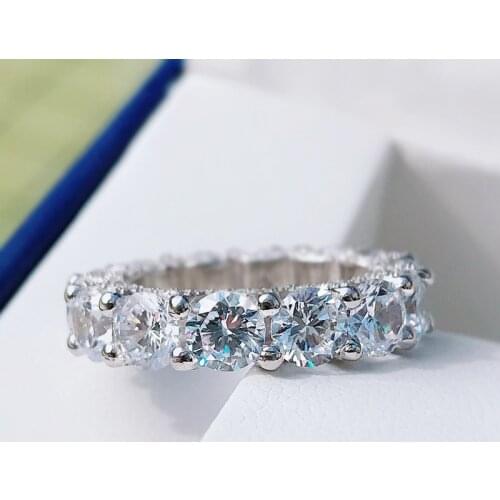 Classic 100% 925 Sterling Silver Oval Cut Created Moissanite Diamonds Gemstone Engagement Couple Rings Fine Jewelry