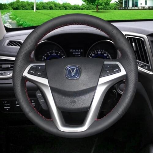 For Changan cx70 EADO cs35 Auchan cs15/cs75 DIY hand-stitched leather steering wheel cover car accessories