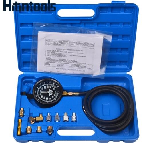 14 piece Engine Oil Pressure Tester Test Gauge Diagnostic Test Tool Set Kit