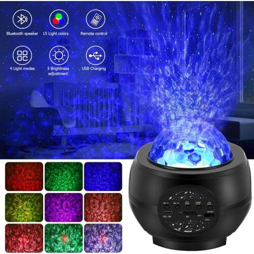 Sky Projector Star Galaxy Night Light USB LED Rotate Gimbal Laser Starry Christmas Lamp Remote Stage Disco Colorful Party Light