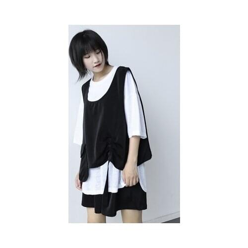 New t-shirt, vest, shorts, casual, super-comfortable, solid color, basic, three-piece suit