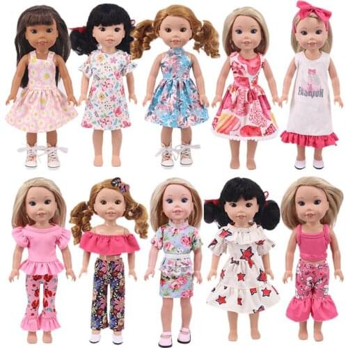 Doll Clothes Dress Skirt For 14.5 Inch Nancy American Doll&32-34Cm Paola Reina Doll Our Generation Girl`s Toy Russia DIY Gifts
