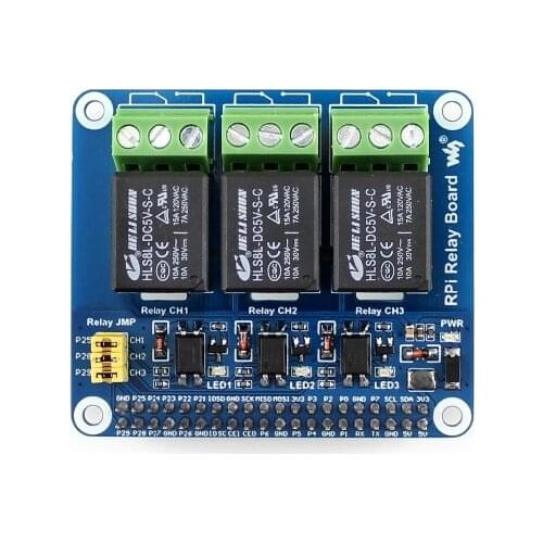 Waveshare RPi Relay/Expansion Board Supports Raspberry Pi A+/B+/2B/3B/3B+ loads up to 5A 250V AC or 5A 30V DC