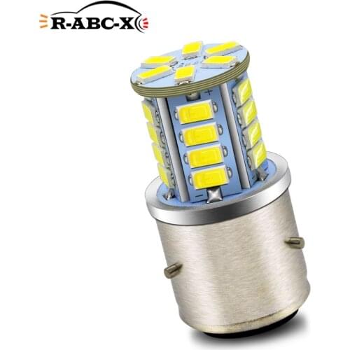 RUIANDSION 1Pcs BA21D LED Motorcycle Moped Scooter Head Light Bulb 5730SMD DC 6V-30V 12V 24V 6000K White High Low Beam 800Lm