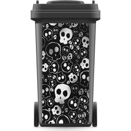 DIY Creative Skull Rubbish Bin Sticker Wallpaper mural Wall Print Decal Removable Photo self adhesive Gift
