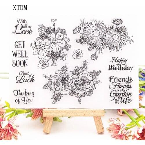 Hot sale rose Transparent Clear Stamps / Silicone Seals Roller Stamp for DIY scrapbooking photo album/Card Making