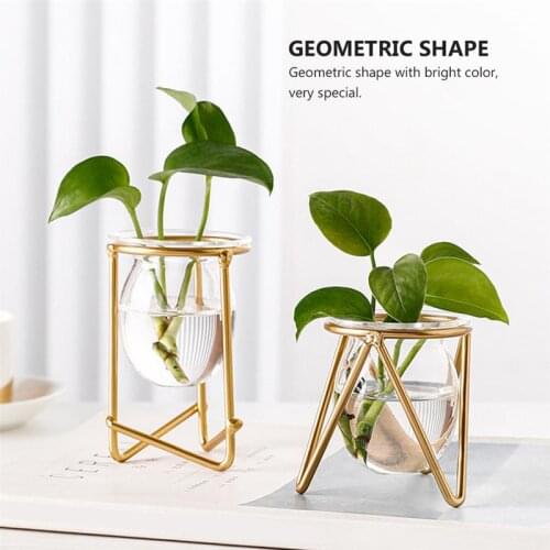 1 Pc Glass Vase Nordic Style Vase Decorative Plants Flower Artistic Vase