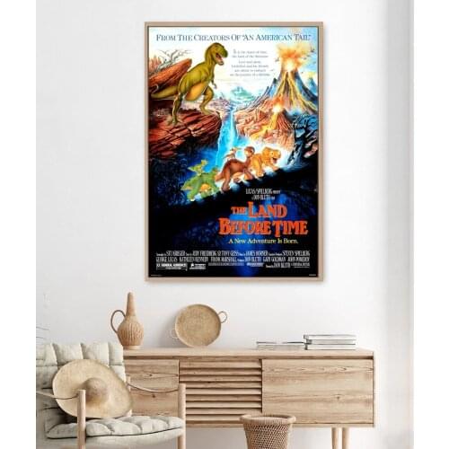 The Land Before Time Movie Poster Classic Vintage Wall Painting Art Poster Decorate Movie Cover Promotion Canvas Poster