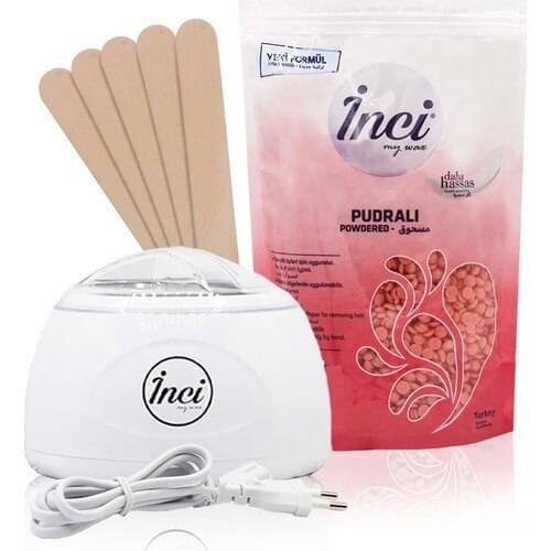 Pearl Waxing Practical Depilatory Heater + 200 g Powdered Pearl Waxing body temızlık care Wax Beans 5 Wood Stickers Waxing kit