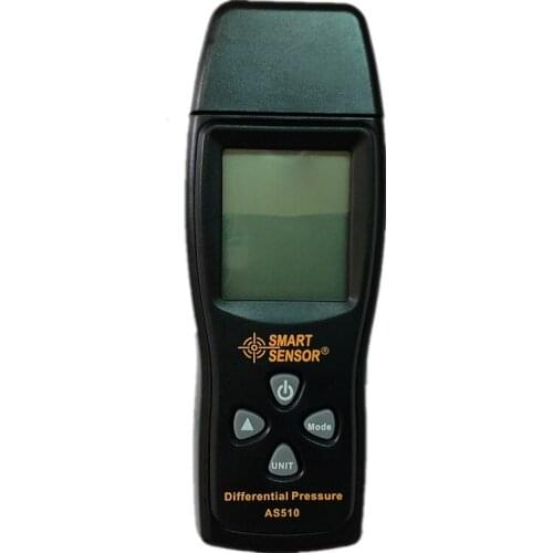 AS510 LCD air manometer pressure gauge Mini pressure differential meter digital pressure manometer Measuring Range 0~100hPa