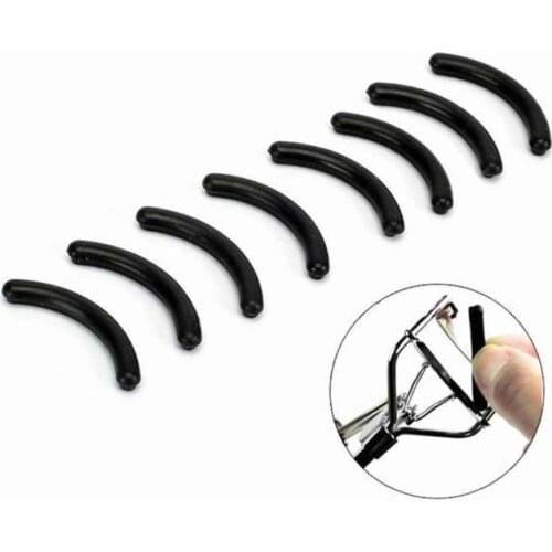 10Pcs Womens Eyelash Curler Pad Rubber Eyelash Clamp Replacement Clip Pads Black Antibacterial Curling Mat