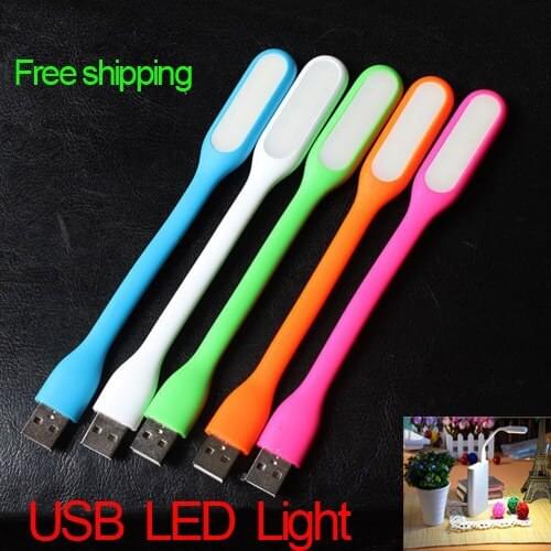 100% Original foldable USB LED Lamp 5V 1.2W 5 Colors Portable Flexible Light LED Light with USB For Power bank Computer Led Lamp