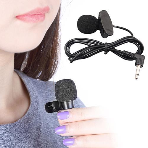 3.5mm Hands Free Computer Clip On Mini Lapel Microphone for PC Notebook Laptop