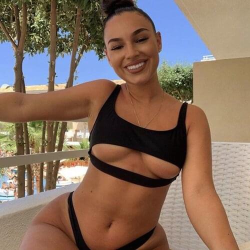 30# Summer Swimsuit Women Padded Push-up Bra Bikini Set Ruffles Swimsuit Low Waist Bathing Suit Bikini 2021 Swimwear