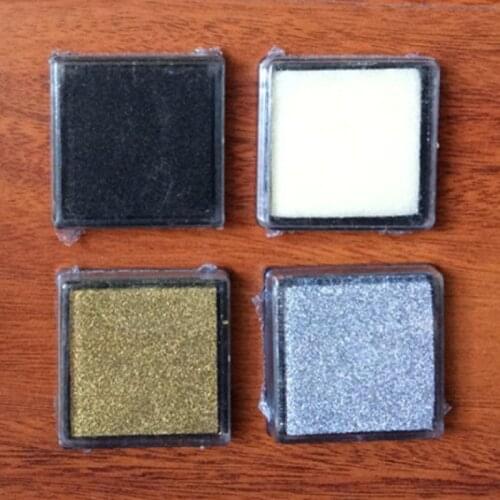 4pcs ink pad ---- black&white&gold&silver color DIY scrapbooking ink pad set water color paints