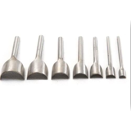 9pcs/Set DIY 1/4 Handwork Leather Tool Belt Round Fillet Shaped Punch Tail Cut Round Belt Punch 10-50mm