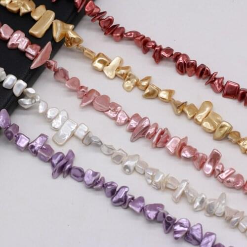 Irregular Mixed Colors Shell Loose Beads for Necklace Bracelet Earring Accessories Jewelry Making Women Gifts Size 8x8-8x15mm