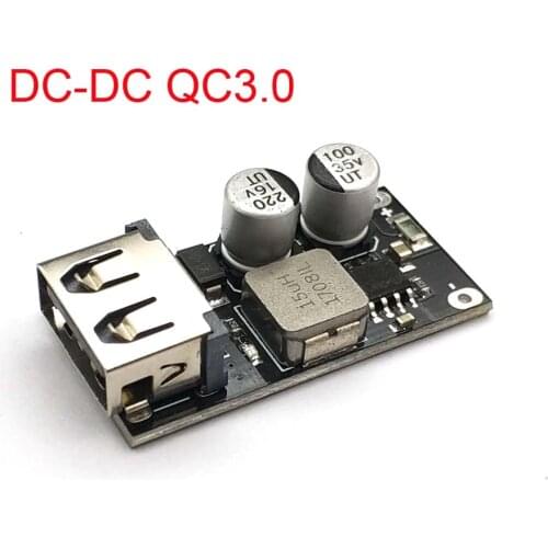 DC-DC Step Down Buck Converter Charging Module USB 6-32V 9V 12V 24V to QC3.0 QC2.0 Fast Quick Charger 3V 5V 12V Circuit
