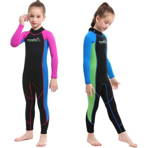 Wetsuit Kids 2.5mm Neoprene Suit Diving Suit Full Suits Girl Boy Thermal One Piece Swimsuit Kids Scuba Wet Suit Toddlers Spring