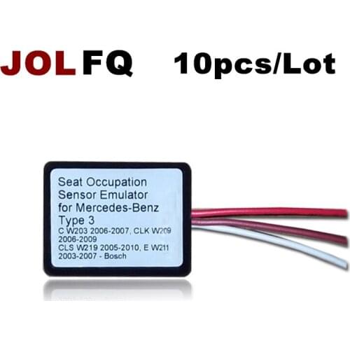 JOLFQ 10pcs/Lot MB SRS Emulator Type 3 for Mercedes benz C W203 CLK W209 CLS W219 E W211 seat emulator Airbag reset tool