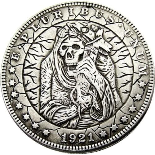 HB(37)US Hobo 1921 Morgan Dollar Silver Plated Copy Coins