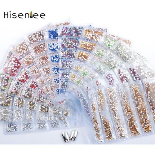 China AAA Top level Nails Art SS3-SS10 Mix Small Sizes Crystals and stones 1728pcs/lot 3D Nail Art Decor Rhinestones
