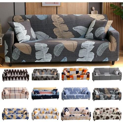 Plaid Elastic Sofa Cover 1/2/3/4 Seater Adjustable Slipcover With Armrest Universal All-inclusive Couch Covers For Living Room