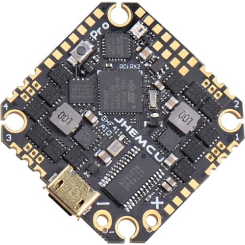 JHEMCU GHF411AIO Pro F4 OSD Flight Controller Built-in 25A/35A BLheli_S 2-6S 4in1 Brushless ESC for Toothpick Drone FPV Racing