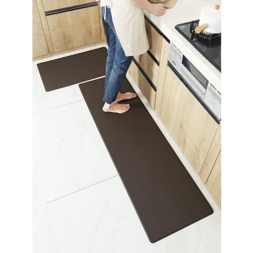 PU Peather Anti-fall Long Kitchen Floor Mat Bath Carpet Home Entrance Doormat Tapete Waterproof non-slip oil-proof Bedroom rug